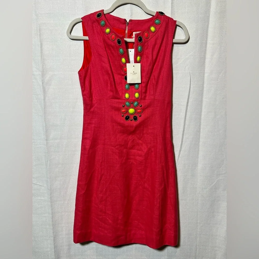 NWT Kate Spade Linen Blend Edith Dress- 2‎